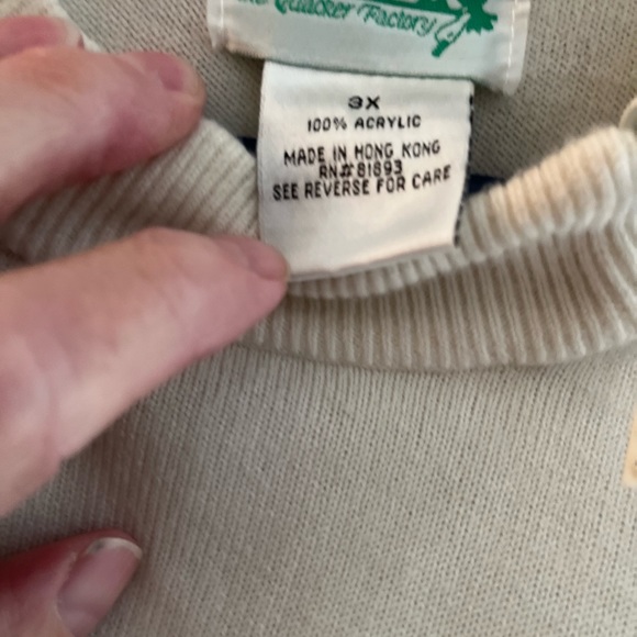 Quacker Factory Top cream long sleeve 3 X - Picture 5 of 5